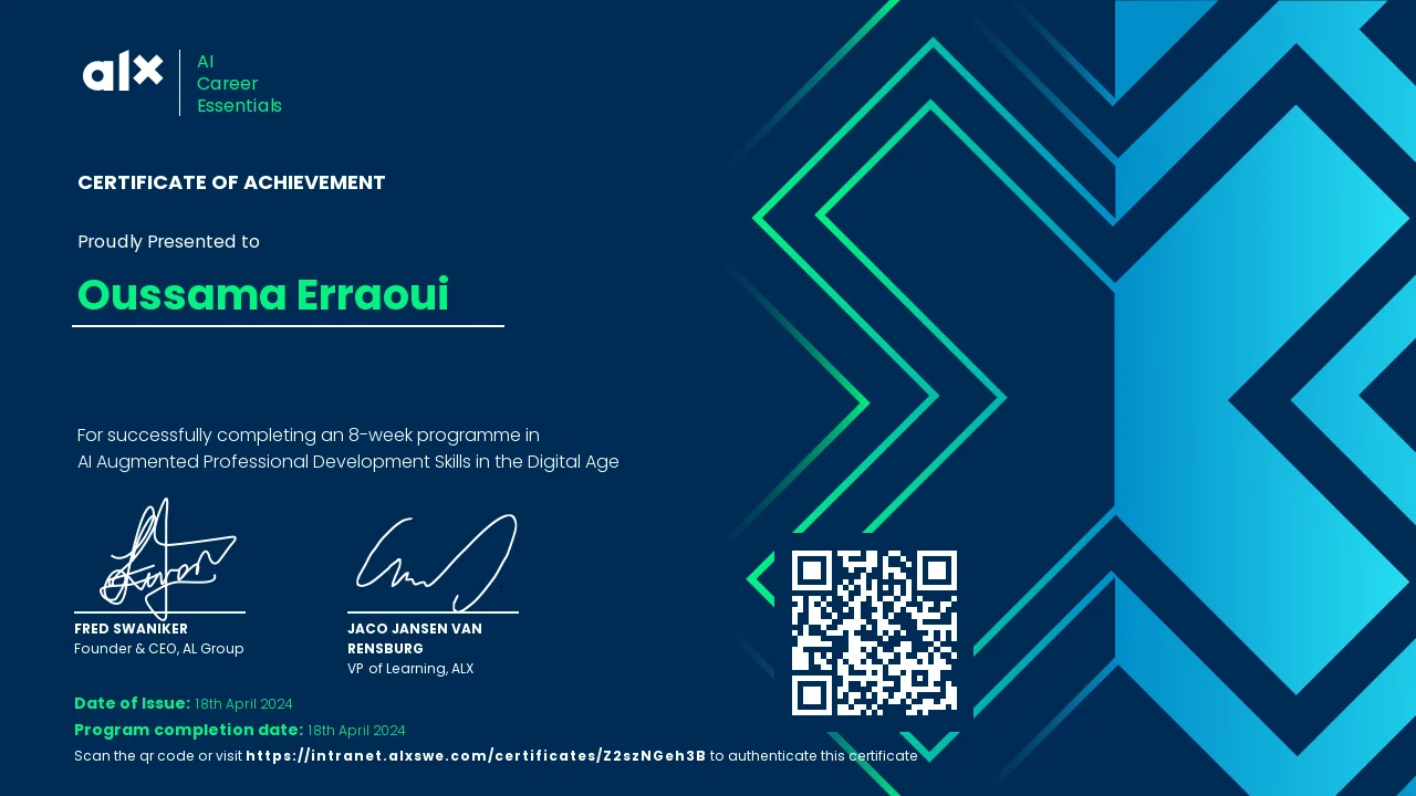 AICE certificate