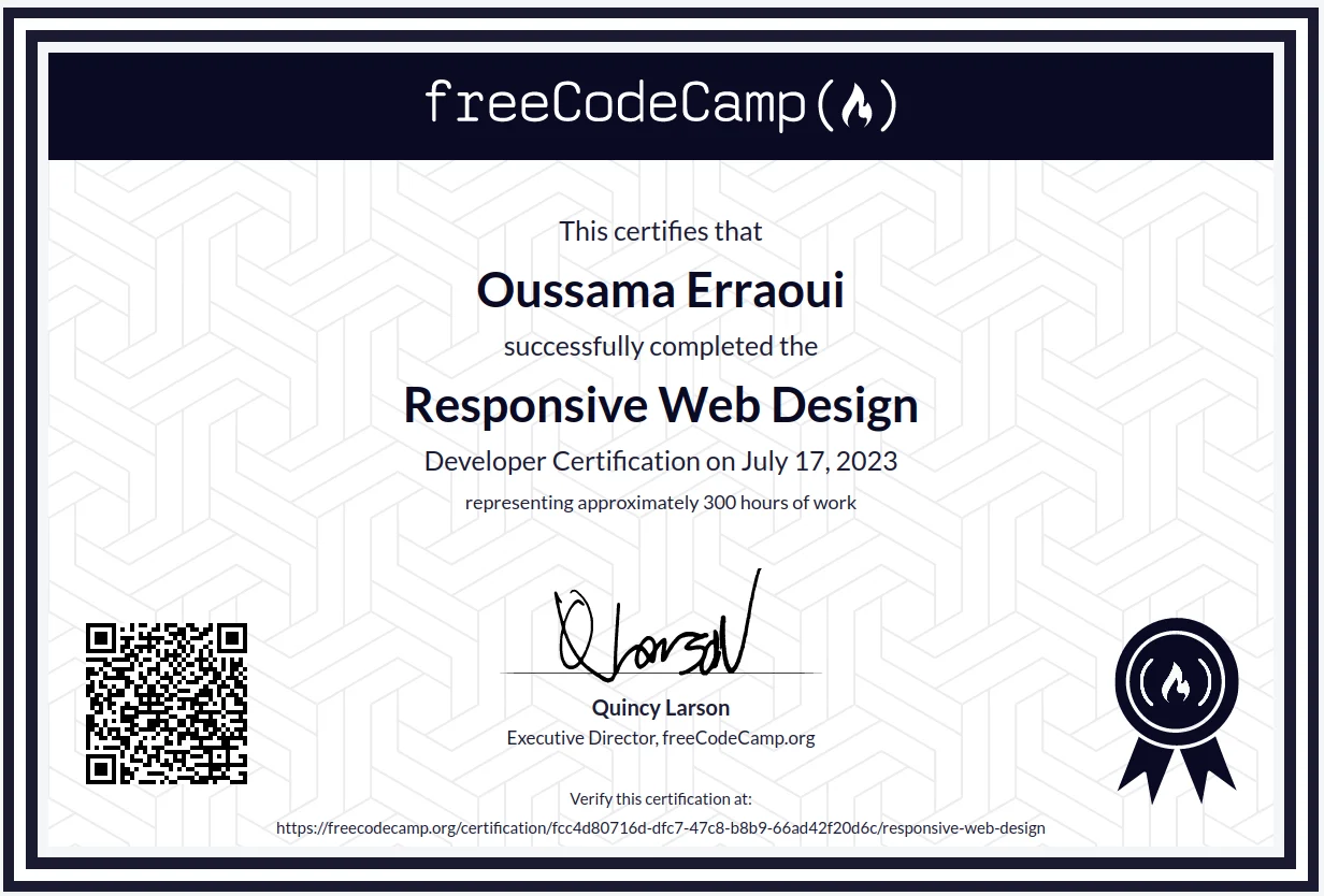 frontend certificate