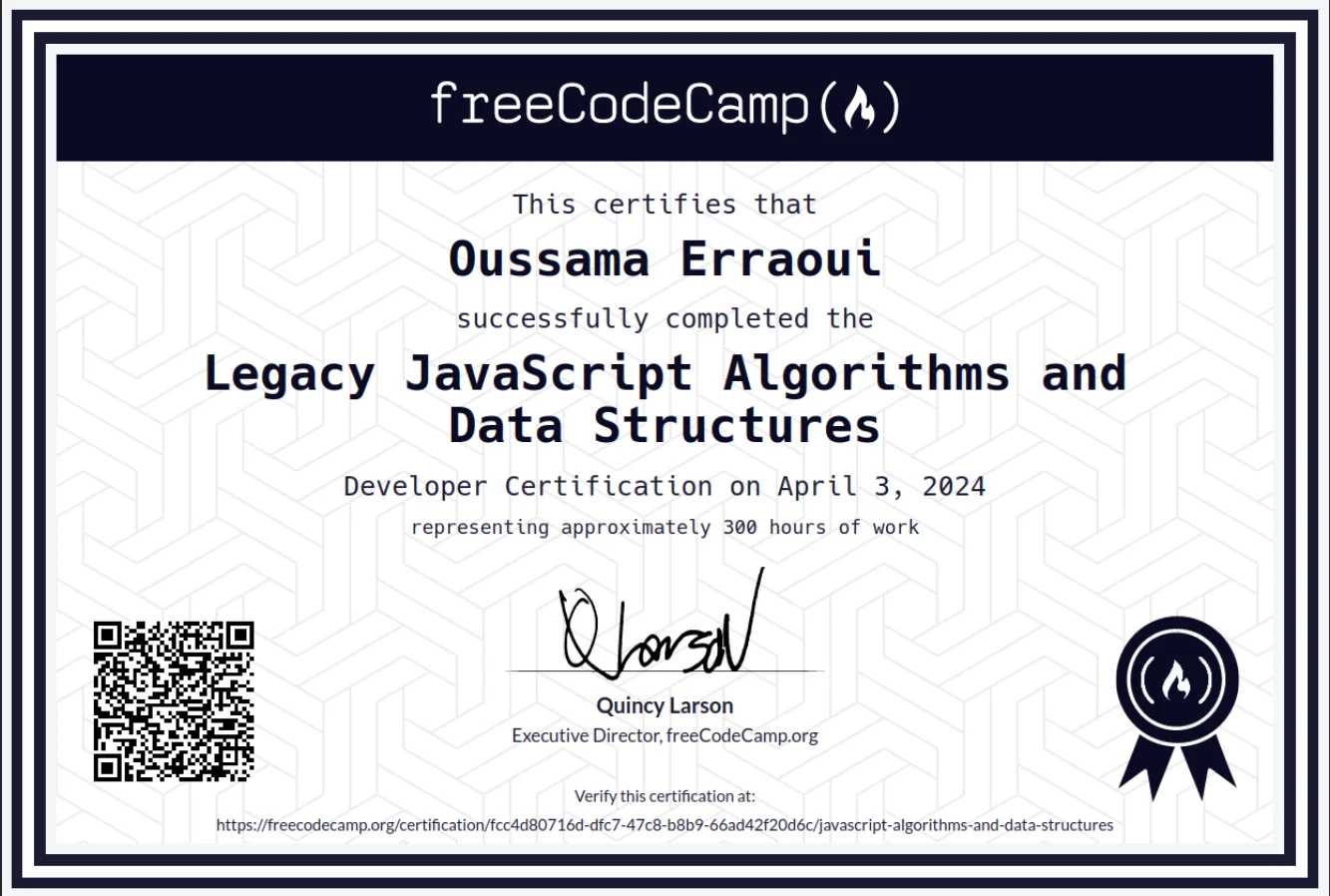 js certificate