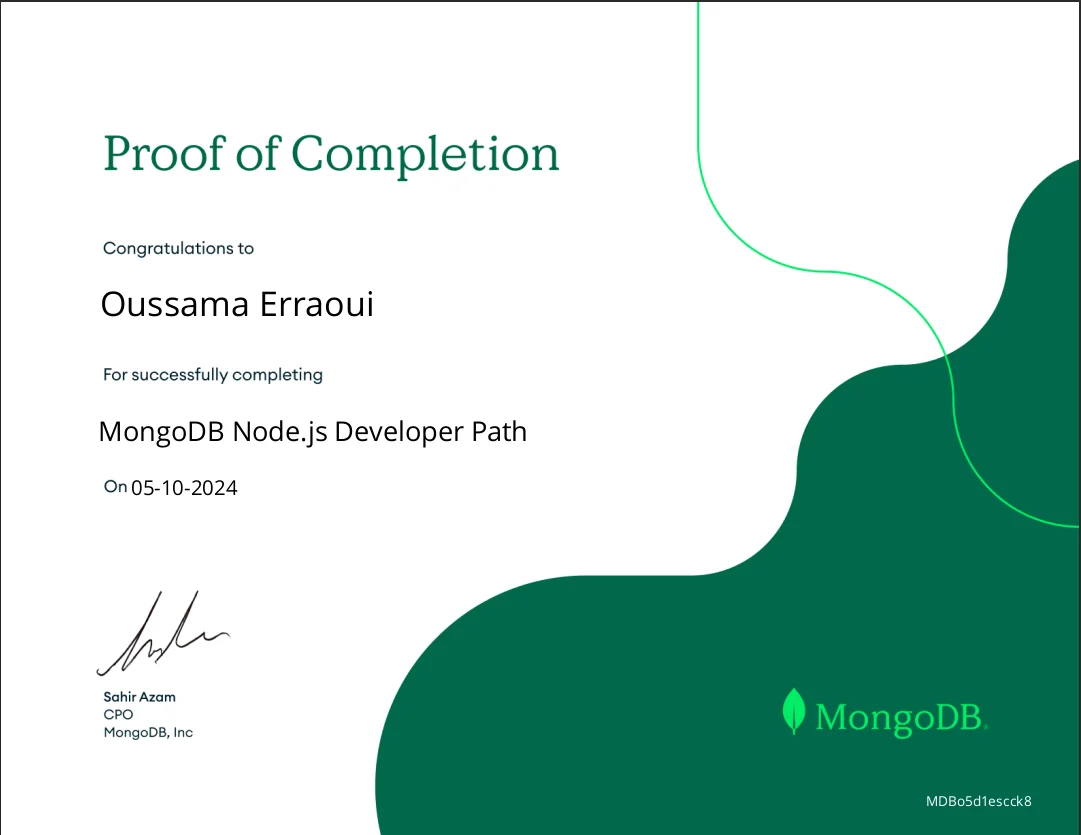 MongoDB ceritificate